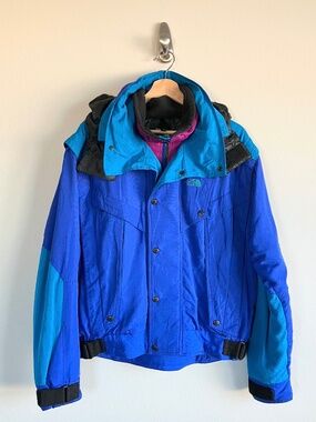 North Face Hyper x Gore Tex Blue, Purple, Light Blue Raincoat Jacket Size Medium